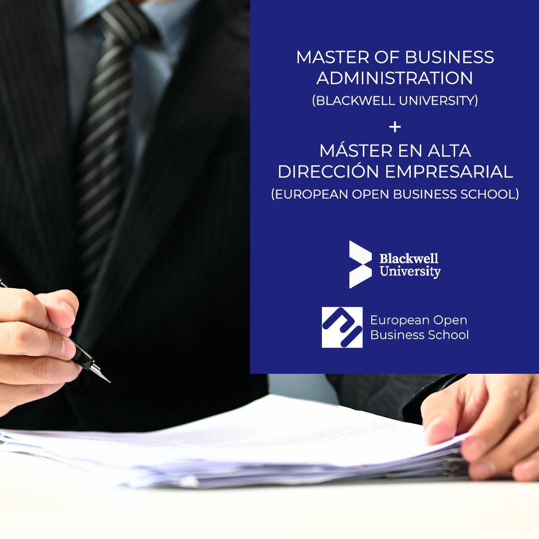 European Open Business School y Blackwell Global University presentan un nuevo Double Degree Program Master of Business Administration